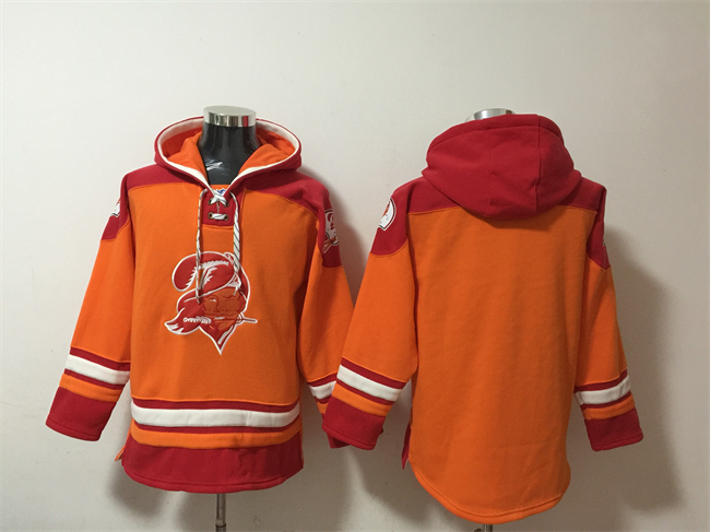 Men's Tampa Bay Buccaneers Blank Orange/Red Ageless Must-Have Lace-Up Pullover Hoodie